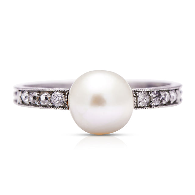 Natural-Pearl-Edwardian-Platinum-Diamonds-Engagement-Ring-Antique