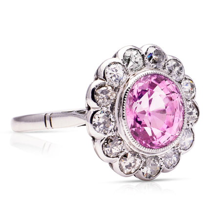 Pink-Sapphire-Engagement-Ring-Antique-Jewellery-Vintage-Ring