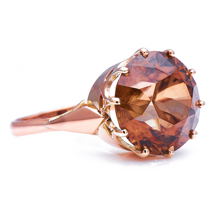 Art Deco, Natural 15ct Zircon Ring