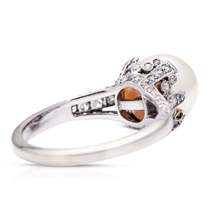Belle Époque, natural pearl & diamond ring