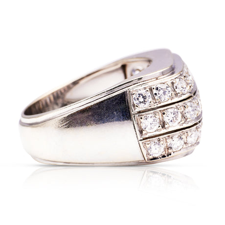 Stunning | vintage diamond ring, 18ct white gold