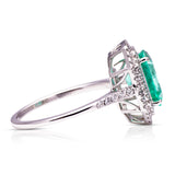 Party time | a stunning emerald and diamond cocktail ring, 18ct white gold