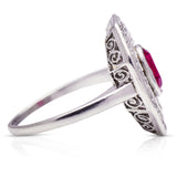 Art Deco, Platinum, Ruby and Diamond Ring