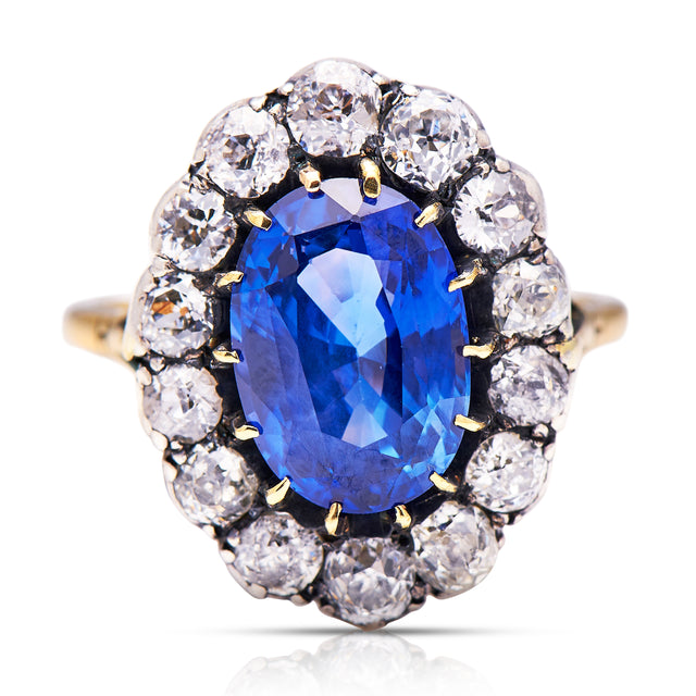 Sapphire_Ring | Sapphire_Diamond | Engagement_Ring | Sapphire_Diamond_Engagement_Ring | Shop Now With Antique Ring Boutique | Victorian, 18ct Gold, Sapphire and Diamond Cluster Ring | Vintage Engagement Rings | Antique Engagement Ring | Antique Rings | Vintage Rings  Sapphire collection Sapphire rings. Sapphire ring. Sapphire and diamond rings. Sapphire engagement ring. Sapphire engagement rings. Sapphire and diamond engagement ring. Sapphire and diamond engagement rings. Platinum sapphire ring
