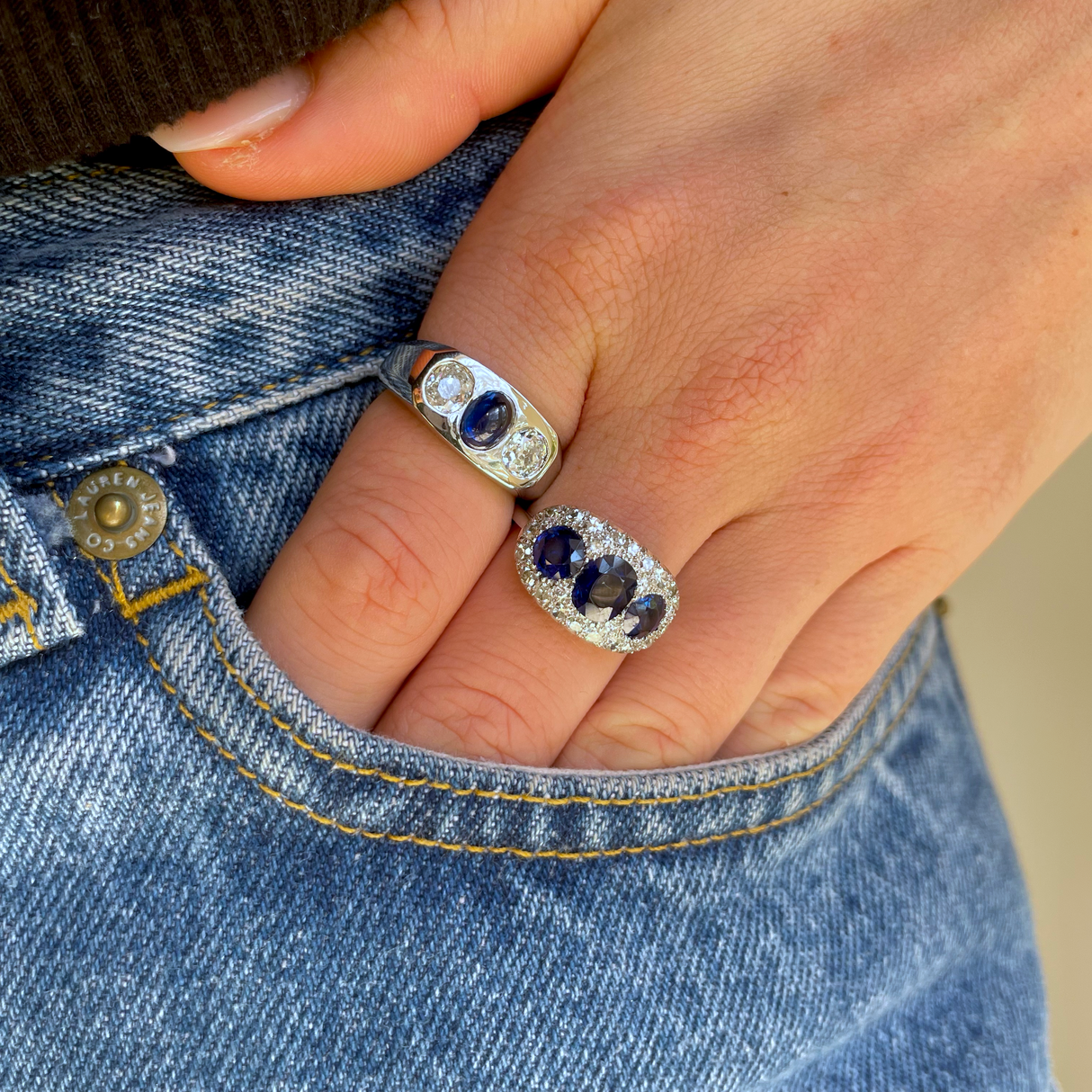 Antique | Art Deco, platinum, sapphire & diamond ring