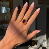 Vintage tiffany & co, cabochon amethyst ring, 18ct yellow gold, circa 1980