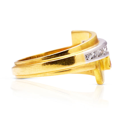 Retro | Ruby and Diamond Ring by Tiffany & Co, 18ct Gold
