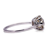 Untreated Antique Art Deco, Platinum, Solitaire Diamond  Engagement Ring side 1Untreated Antique Art Deco, Platinum, Solitaire Diamond  Engagement Ring side 1