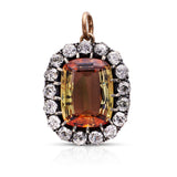 Andalusite-Cluster-Pendant-Diamond-15-Carat-Gold-Vintage-Victorian-Antique-Treasure-Boutique