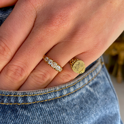 Victorian Diamond Five Stone Engagement Ring, 18ct Yellow Gold