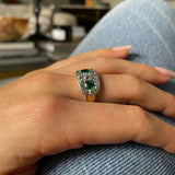 Antique | Victorian, 18ct gold, emerald & diamond ring