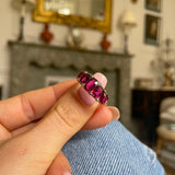 Victorian, 18ct gold, ruby and diamond five stone ring