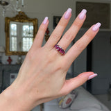 Victorian, 18ct gold, ruby and diamond five stone ring