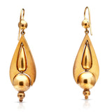 Victorian | Etruscan Earrings, 15ct Yellow Gold