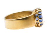 Victorian, 18ct Gold, Cushion-Cut Sapphire Engagement Ring | Antique Rings | Antique Ring Boutique | Vintage Engagement Rings | Antique Engagement Rings