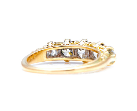 Victorian, 18ct Gold, Diamond Five-Stone Ring | Antique Rings | Antique Ring Boutique | Vintage Engagement Rings | Antique Engagement Rings