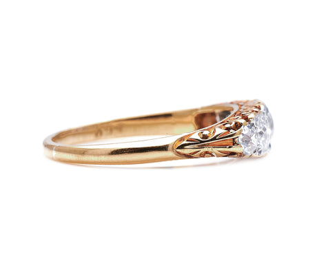 Victorian, 18ct Gold, Diamond Five-Stone Ring | Antique Rings | Antique Ring Boutique | Vintage Engagement Rings | Antique Engagement Rings