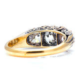An Exceptional Victorian Diamond Three-Stone Engagement Ring, 18ct Yellow Gold