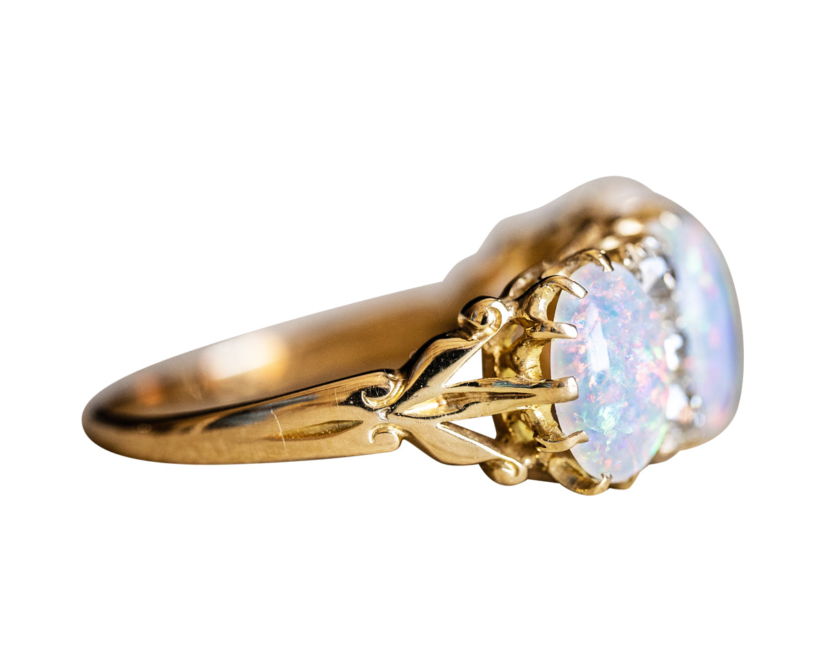 Victorian, 18ct Gold, Opal and Diamond Ring Antique Ring Boutique | Untreated Gemstone Rings | Antique Rings | Antique Jewellery Company |  | Art Deco | Vintage Jewelry | Antique Engagement Rings | Art Deco Rings | Antique Rings | Antique Jewellery Company | Antique Jewelry | Vintage Jewellery