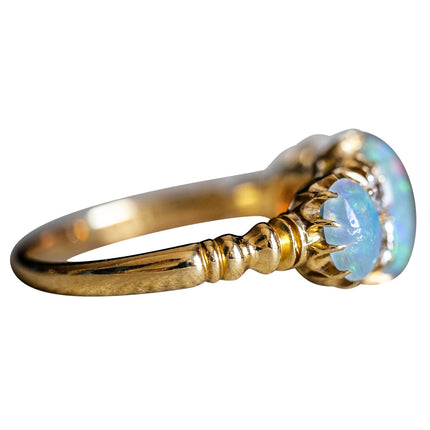 Victorian, 18ct Gold, Opal and Diamond Ring