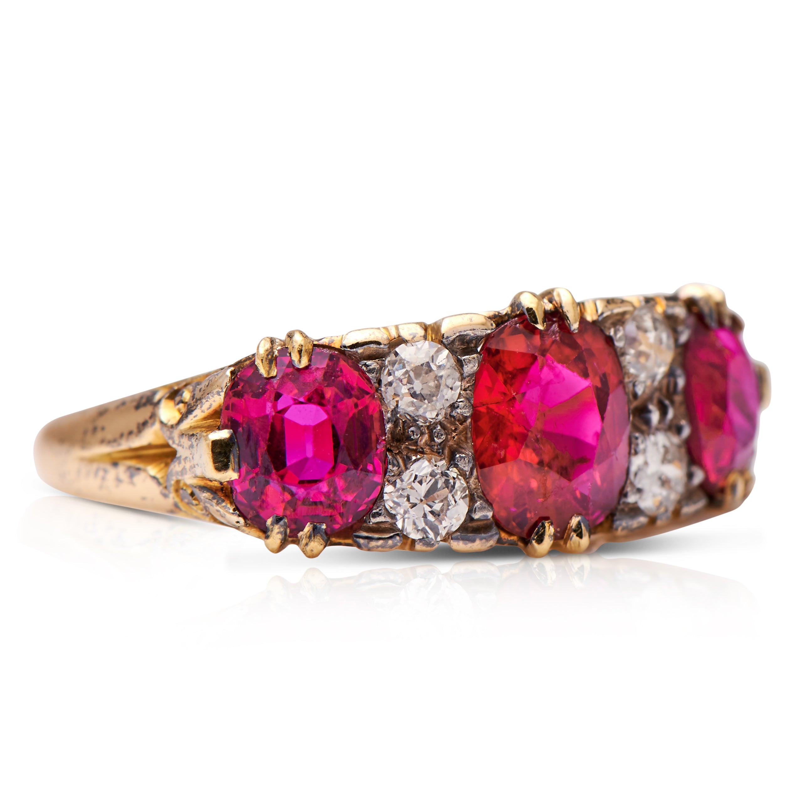 Sold at Auction: 2547, ZALES RUBY AND DIAMOND STERLING RING