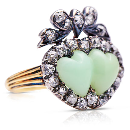 Antique | Victorian, Chrysoprase and Diamond Ring