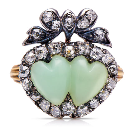Chrysoprase-Diamonds-Motif-Victorian-Antique-Vintage-Ring