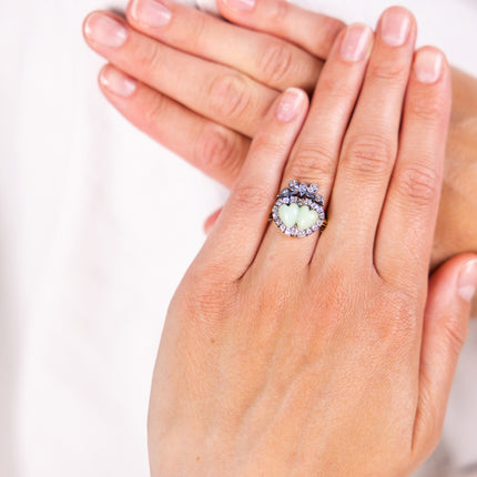 Antique | Victorian, Chrysoprase and Diamond Ring