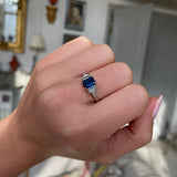 Cartier | Vintage, Sapphire and Diamond  Engagement Ring, Platinum