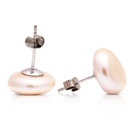 Pearl Stud Earrings, 18ct White Gold