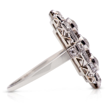 Art Deco, 1920s, Old-Cut Diamond Plaque RingAntique_Rings | Vintage_rings | Antique Engagement Rings | Antique Ring Boutique | Vintage Engagement Rings | Antique Engagement Rings | Antique Jewellery company | Vintage Jewellery 