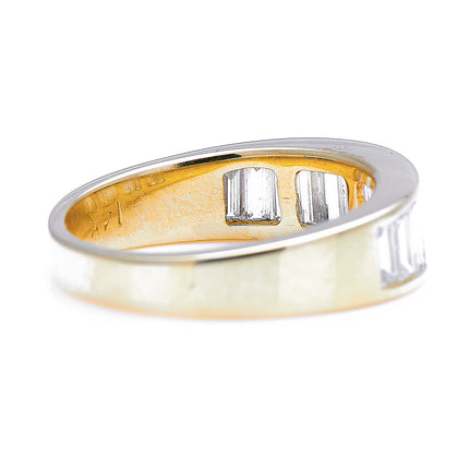 Vintage, 14ct Gold, Baguette Diamond Half-Eternity Ring