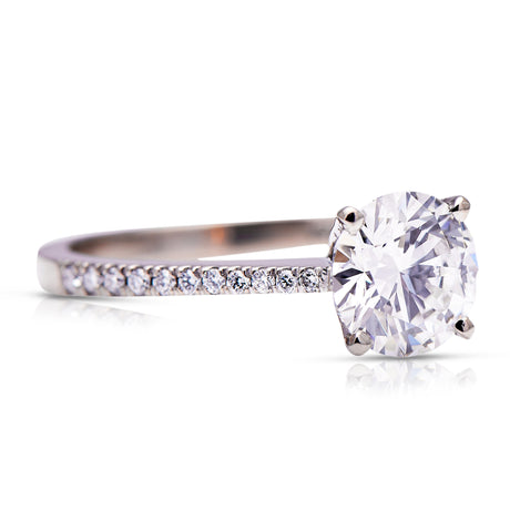 Engagement | 18ct white gold, 1.50ct diamond solitaire ring