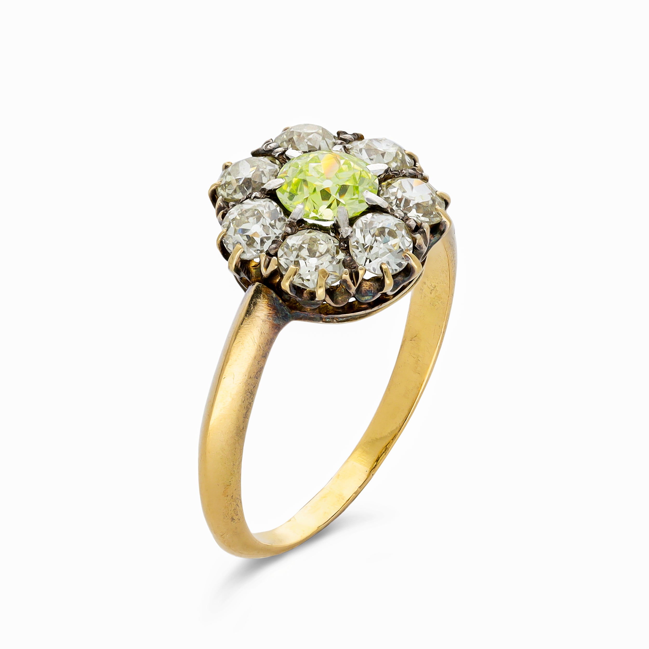 Small yellow top diamond ring