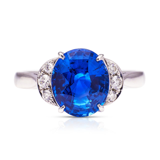 Ceylon-Sapphire-Oval-Diamond-Platinum-3ct-Engagement-Vintage-Band-Wedding
