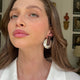 Art Deco | Impressive Ebony Wood Disc Earrings, Sterling Silver