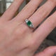 Fine quality | Art Deco, platinum, emerald & diamond three-stone ring