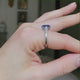 Edwardian, 18ct White Gold, Burmese Sapphire and Diamond Ring