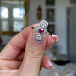 Antique, Belle Époque ruby & diamond ring