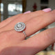 Antique | Art Deco, platinum, diamond target ring
