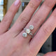 Antique natural pearl & diamond ring