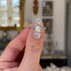 Antique natural pearl & diamond ring