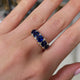 Victorian, 18ct gold, sapphire & diamond five-stone ring