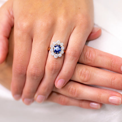 Edwardian, 18ct Gold, Sapphire and Diamond Ring
